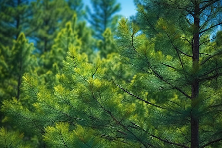 绿色松树图片