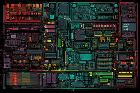 计算机电路的图表图片