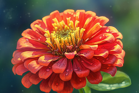 美丽盛开的红色鲜花背景图片