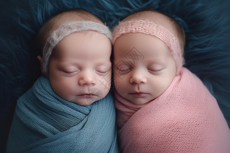 两个月大的异卵双胞胎图片