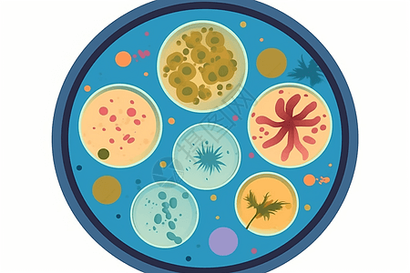 细菌真菌生长的插画背景图片