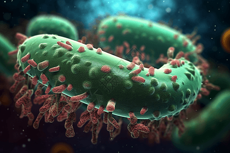 细菌细胞场景背景图片