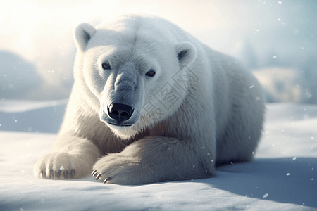冰雪世界的熊背景图片