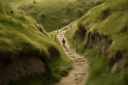 崎岖的小路图片