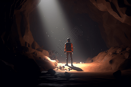在洞穴的探险图片