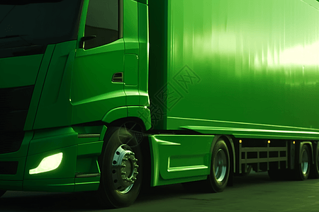 绿色汽车货车运输背景图片