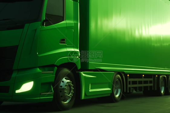 绿色汽车货车运输图片