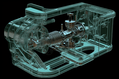 科技感发动机内部图片