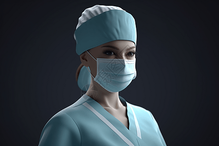 护士3D模型背景图片