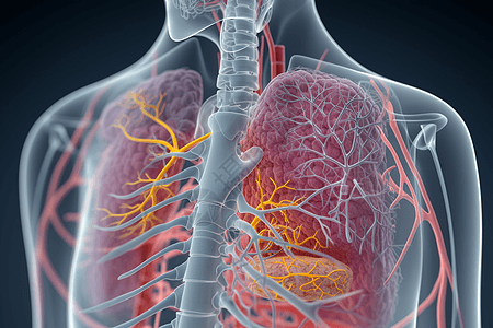 呼吸系统3D模型图片