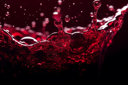 抽象飞溅的红酒背景图片
