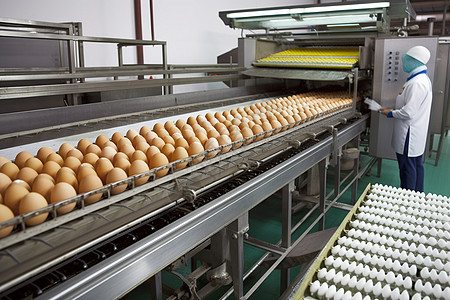 鸡蛋生产线牛奶加工厂高清图片