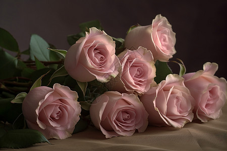几朵美丽的粉红玫瑰图片