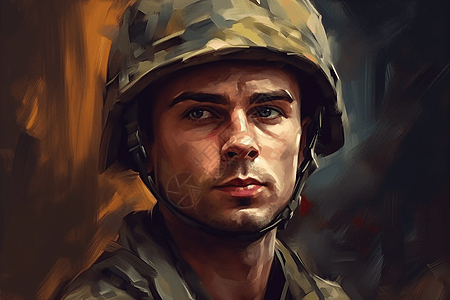 外国士兵肖像图片