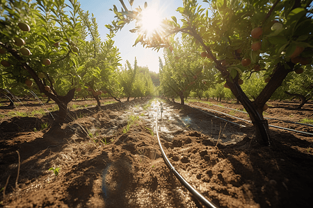 水果种植园自动浇灌系统图片
