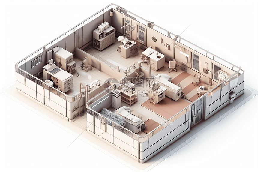 医院的病房模型图片