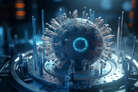 3D病毒细胞模型图片