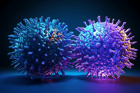 3D显微细胞病毒图片