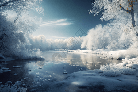 白雪皑皑的AR冬季仙境图片