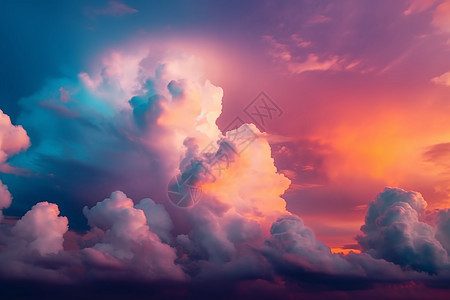 日落时的彩云图片