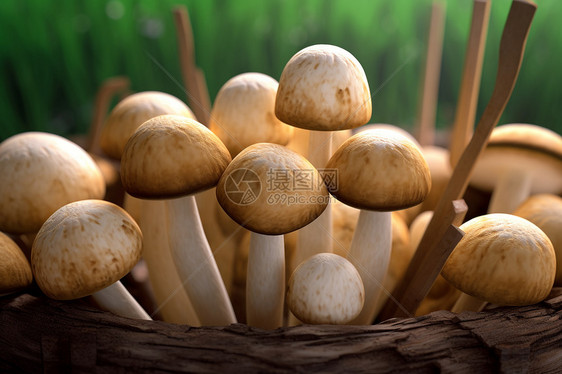 木头草蘑菇图片图片