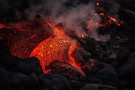 火山喷发图片