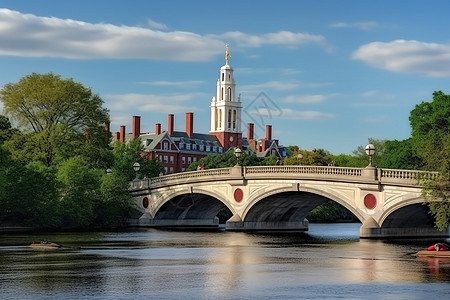 波士顿哈佛大学建筑高清图片