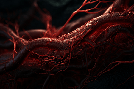 压力下的血管3D概念图图片