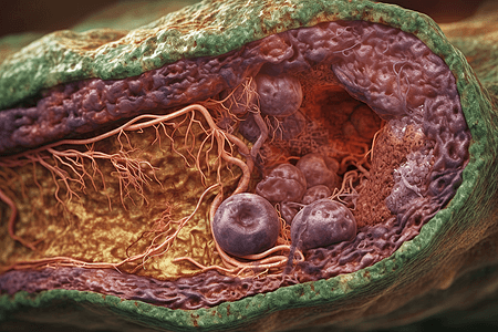 病变胰腺横截面概念图图片