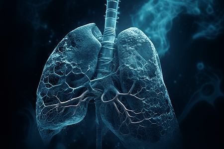 患病的肺部3D概念图图片