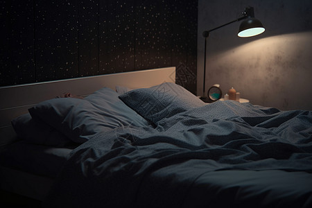 夜晚的卧室图片