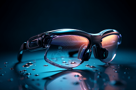 健身视角的AR眼镜3D概念图图片