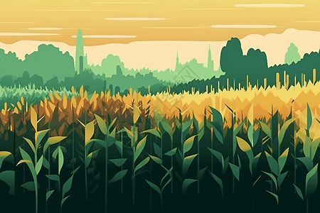 成熟的玉米田图片