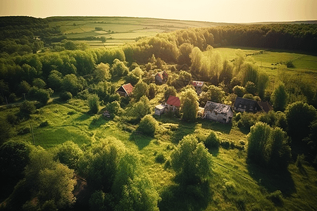 乡村的美景图片