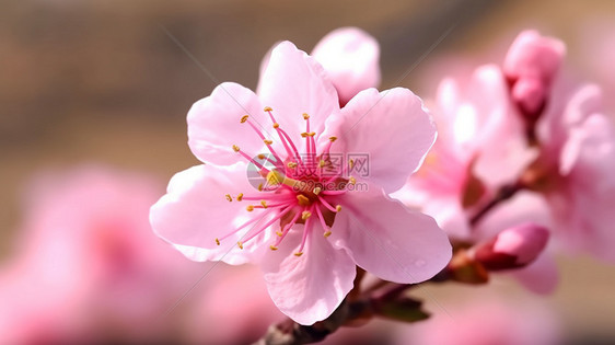 美丽的桃花特写镜头图片