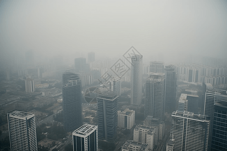 雾霾的早晨图片