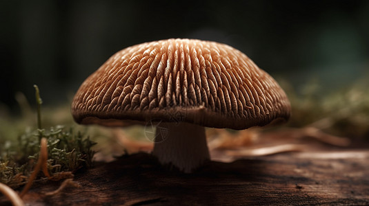 观察蘑菇帽上的凹凸和折痕，欣赏其独特的形状图片