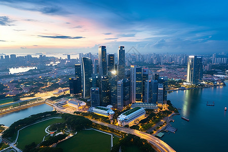 新加坡城市的高楼大厦图片