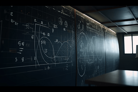 粉笔公式黑板上的数学问题设计图片