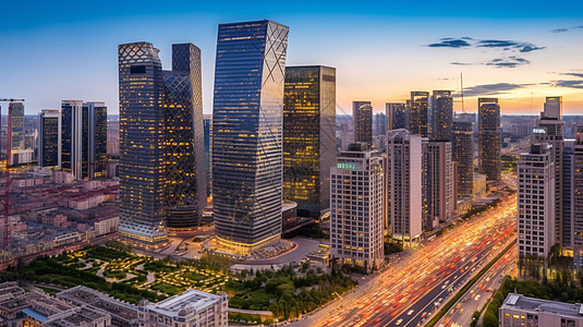 北京城市高楼建筑背景图片