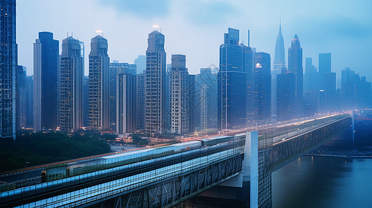 城市大楼城市间的高楼大厦背景