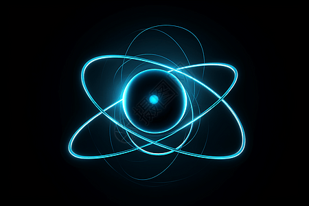 抽象科技原子背景图片