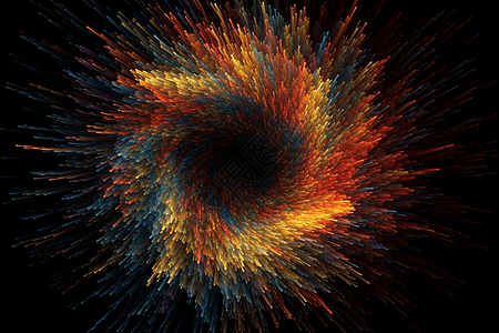 抽象彩色粒子爆炸图片