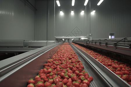 工厂草莓加工图片