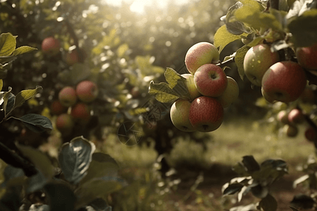 果园苹果树苹果树林高清图片