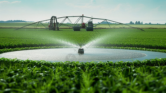 田间灌溉系统高清图片