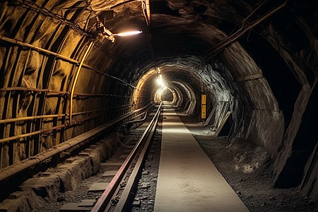 昏暗的地下隧道图片