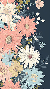 花卉图案背景背景图片