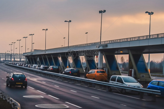 高速公路的收费处图片