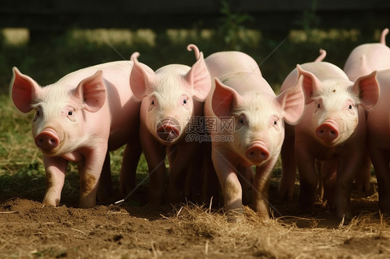 小猪在动物农场的夏天图片